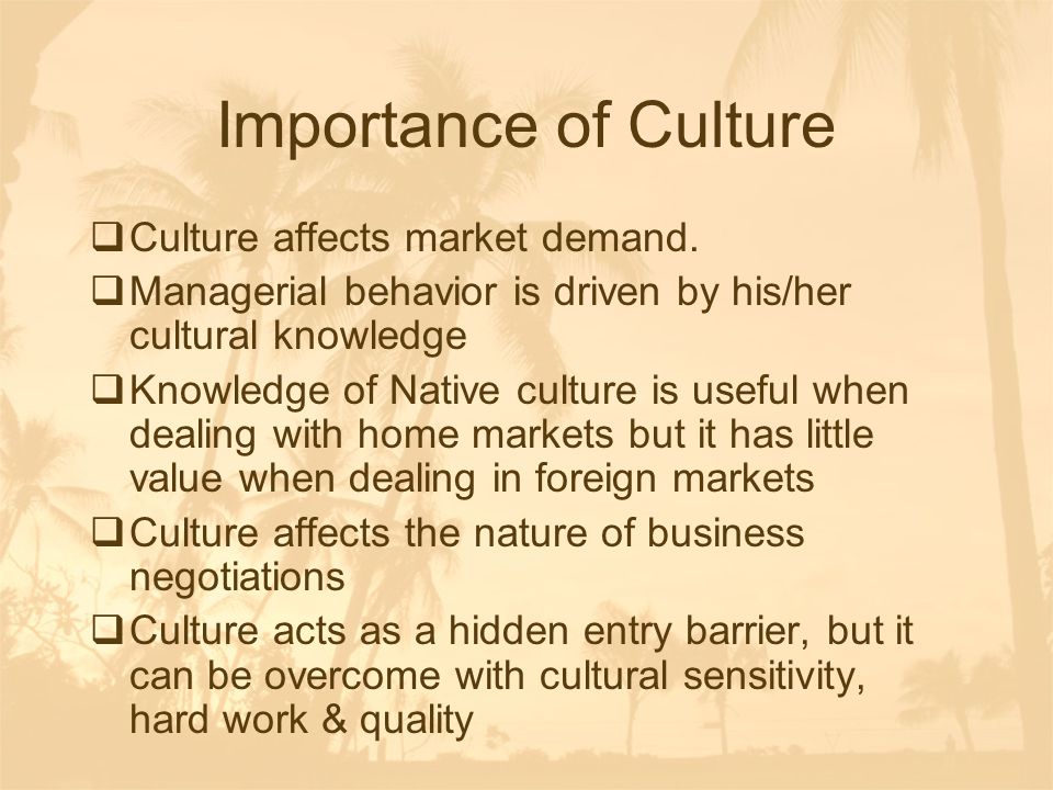 Importance of cultural heritage